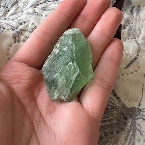 Green fluorite raw crystal